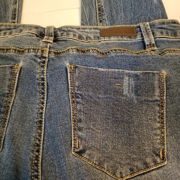 Kenneth Cole distressed raw hem medium wash skinny jeans size 4 - Picture 8 of 8